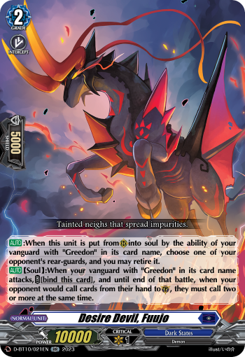 Desire Devil, Fuujo - D-BT10/021 - Double Rare available at 401 Games Canada