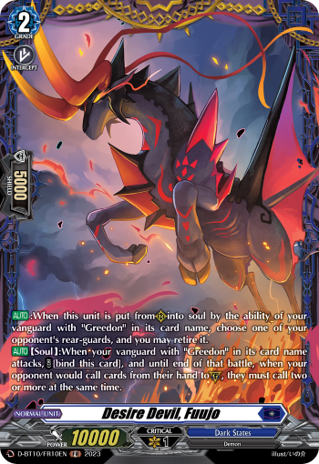 Desire Devil, Fuujo - D-BT10/FR10 - Frame Rare available at 401 Games Canada