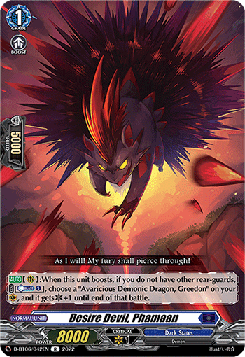 Desire Devil, Phamaan - D-BT06/042 - Rare available at 401 Games Canada
