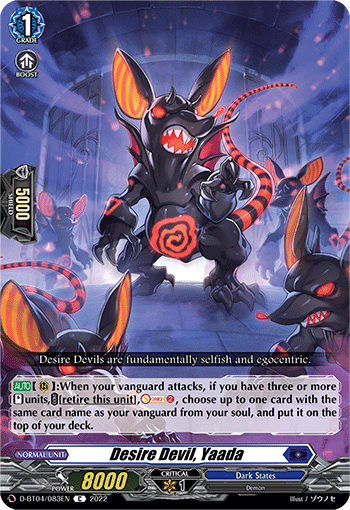 Desire Devil, Yaada - D-BT04/083 - Common available at 401 Games Canada