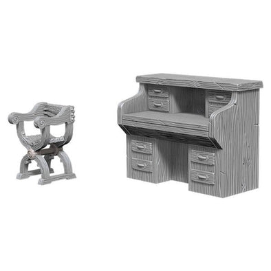 Desk & Chair - Pathfinder Deep Cuts Unpainted Minis available at 401 Games Canada
