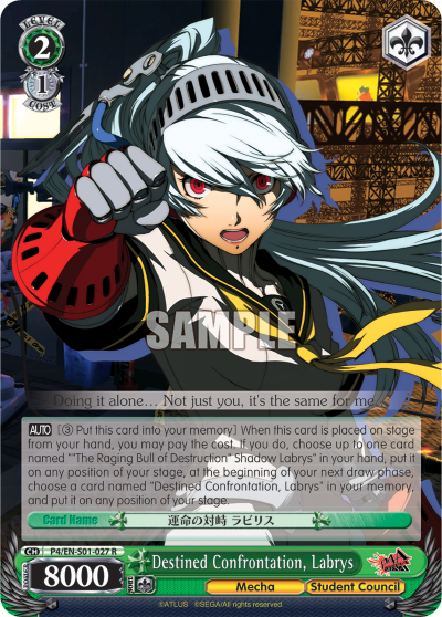 Destined Confrontation, Labrys - P4/EN-S01-027 available at 401 Games Canada