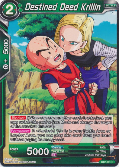 Destined Deed Krillin - BT2-081 - Common available at 401 Games Canada