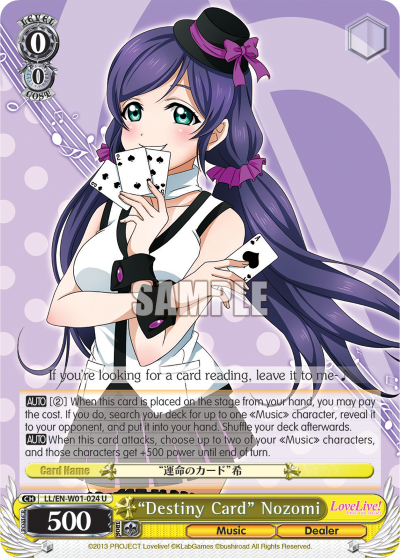 "Destiny Card" Nozomi - LL/EN-W01-024 - Uncommon available at 401 Games Canada