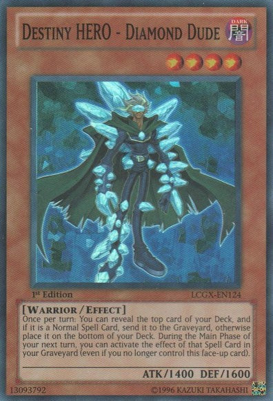 Destiny HERO - Diamond Dude - LCGX-EN124 - Super Rare - 1st Edition available at 401 Games Canada