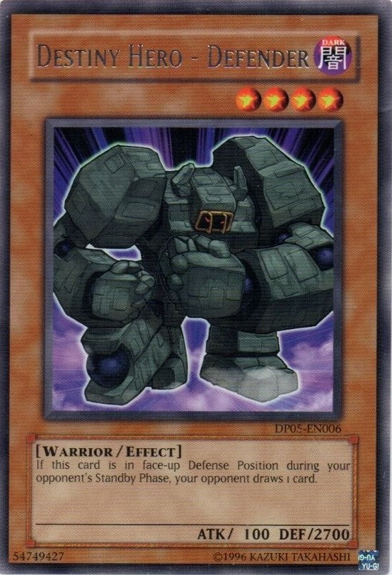 Destiny Hero - Defender - DP05-EN006 - Rare - Unlimited available at 401 Games Canada