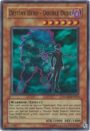 Destiny Hero - Double Dude - POTD-EN012 - Super Rare - Unlimited available at 401 Games Canada