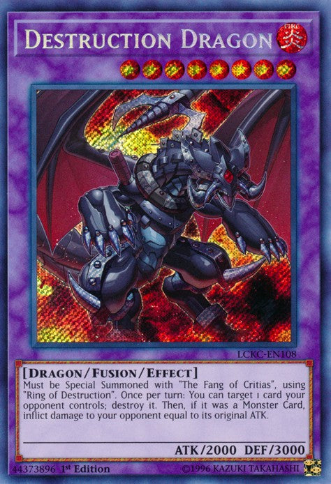 Destruction Dragon - LCKC-EN108 - Secret Rare - 1st Edition available at 401 Games Canada