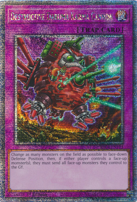 Destructive Daruma Karma Cannon - RA04-EN103 - Quarter Century Secret Rare - 1st Edition