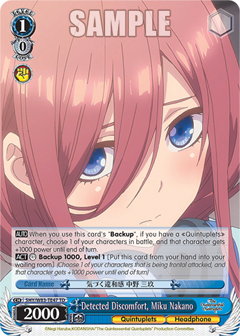 Detected Discomfort, Miku Nakano - 5HY/W83-TE47 - Trial Deck available at 401 Games Canada