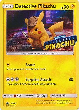 Detective Pikachu - SM170 - Detective Pikachu Stamp - Promo available at 401 Games Canada