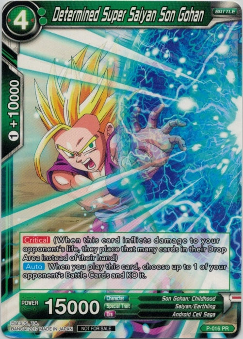 Determined Super Saiyan Son Gohan - P-016 - Promo available at 401 Games Canada