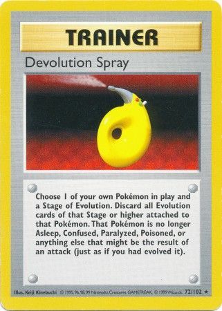 Devolution Spray - 72/102 - Rare - Shadowless available at 401 Games Canada