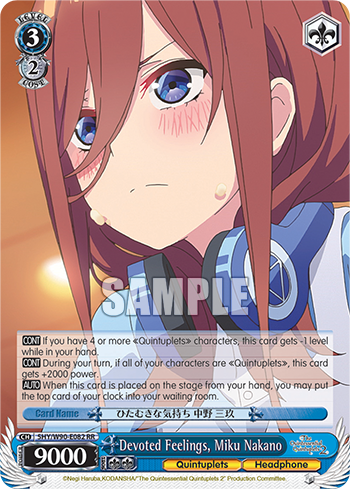 Devoted Feelings, Miku Nakano - 5HY/W90-E082 - Double Rare available at 401 Games Canada