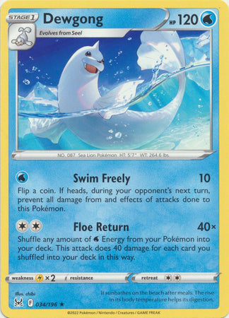 Dewgong - 034/196 - Rare available at 401 Games Canada