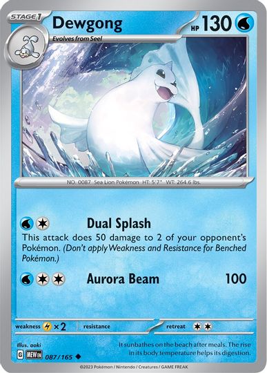 Dewgong - 087/165 - Uncommon available at 401 Games Canada