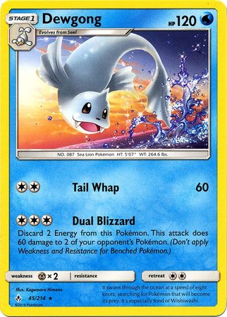 Dewgong - 45/214 - Rare available at 401 Games Canada