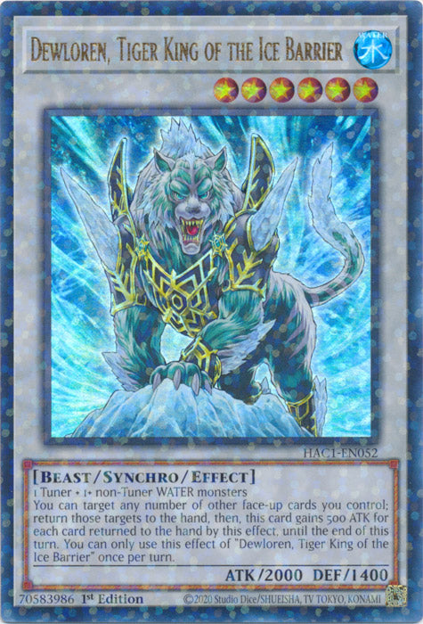 Dewloren, Tiger King of the Ice Barrier - HAC1-EN052 - Duel Terminal Ultra Parallel Rare available at 401 Games Canada