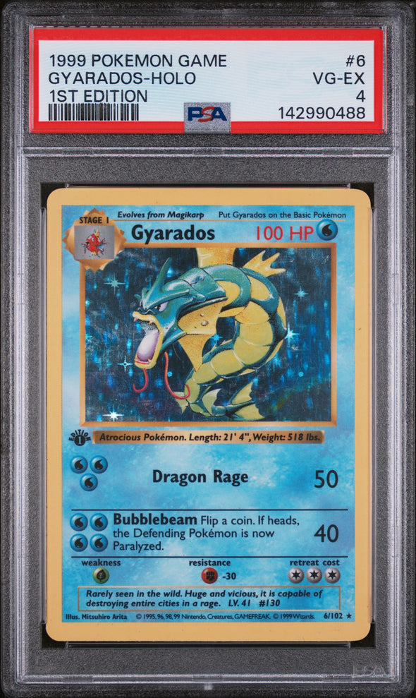 GYARADOS (6) - POKEMON GAME - 1ST EDITION - HOLO - VG-EX 4