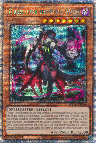 Diabellstar the Black Witch - AGOV-EN006 - Quarter Century Secret Rare - 1st Edition available at 401 Games Canada