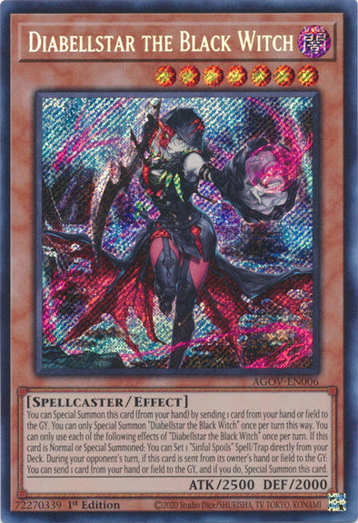 Diabellstar the Black Witch - AGOV-EN006 - Secret Rare - 1st Edition available at 401 Games Canada