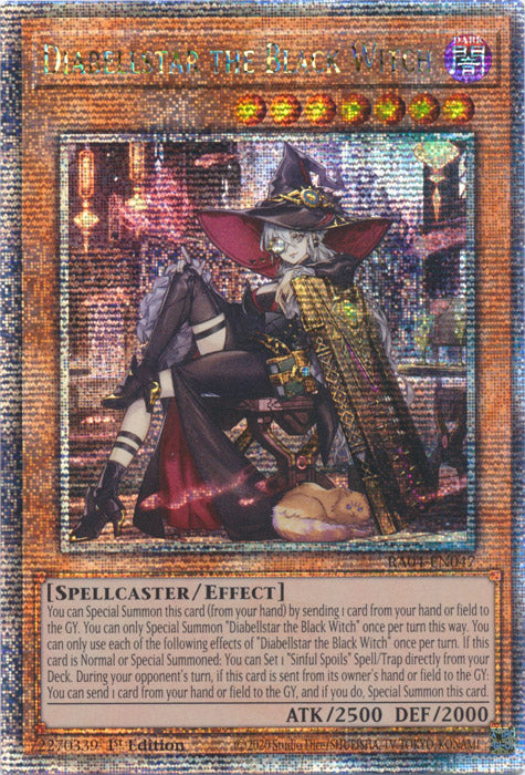Diabellstar the Black Witch (New Art) - RA04-EN047 - Quarter Century Secret Rare - 1st Edition