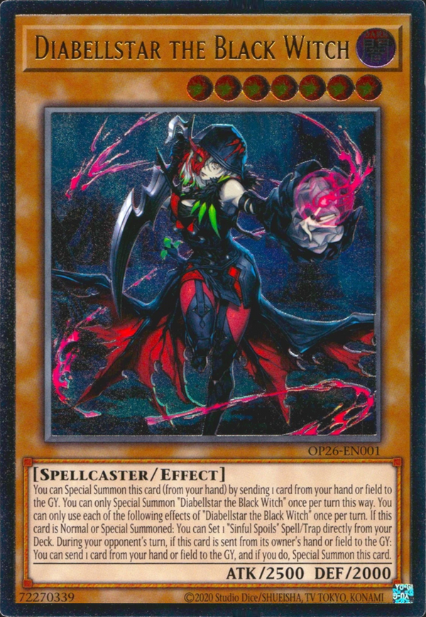 Diabellstar the Black Witch (UTR) - OP26-EN001 - Ultimate Rare - Unlimited