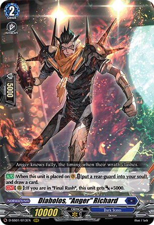 Diabolos, 'Anger' Richard - D-SS01/013 - Triple Rare available at 401 Games Canada