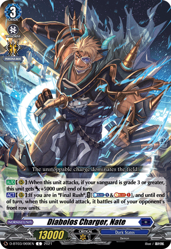 Diabolos Charger, Nate - D-BT03/069 - Common available at 401 Games Canada