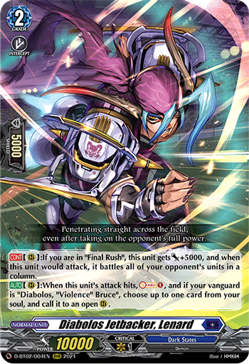 Diabolos Jetbacker, Lenard - D-BT02/004 - Triple Rare available at 401 Games Canada