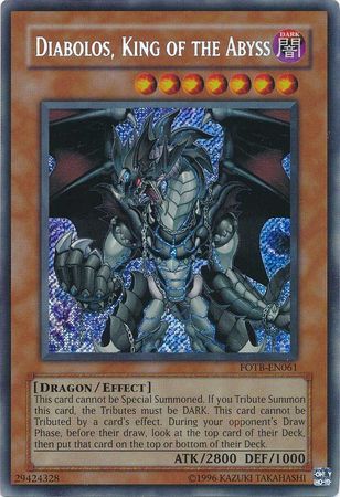 Diabolos, King of the Abyss - FOTB-EN061 - Secret Rare - Unlimited available at 401 Games Canada