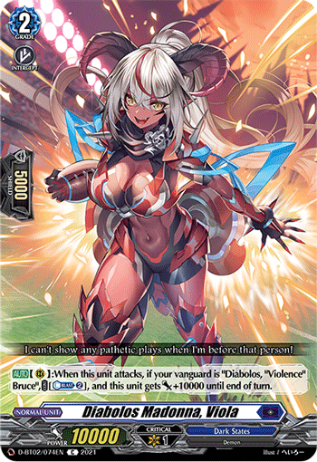 Diabolos Madonna, Viola - D-BT02/074 - Common available at 401 Games Canada