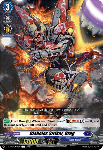 Diabolos Striker, Greg - D-BT09/065 - Common available at 401 Games Canada