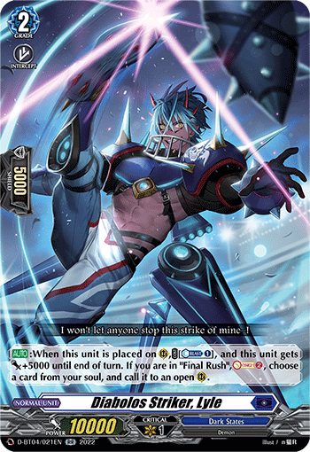 Diabolos Striker, Lyle - D-BT04/021 - Double Rare available at 401 Games Canada