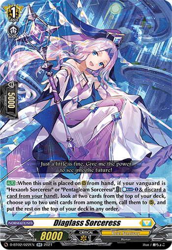 Diaglass Sorceress - D-BT02/022 - Double Rare available at 401 Games Canada