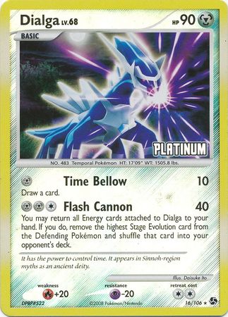 Dialga - 16/106 - Reverse Holo BK Promo available at 401 Games Canada