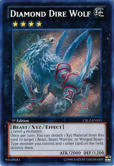 Diamond Dire Wolf - CBLZ-EN051 - Secret Rare - 1st Edition available at 401 Games Canada