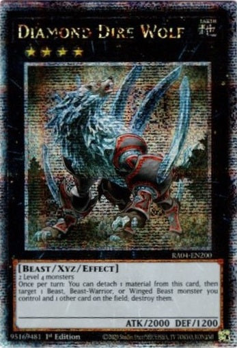 Diamond Dire Wolf - RA04-EN200 - Quarter Century Secret Rare - 1st Edition