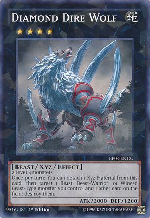 Diamond Dire Wolf (Shatterfoil) - BP03-EN127 - Shatterfoil Rare - 1st Edition available at 401 Games Canada