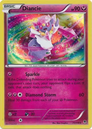 Diancie - 71/119 - Holo Rare available at 401 Games Canada