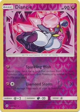 Diancie - 94/147 - Holo Rare - Reverse Holo available at 401 Games Canada