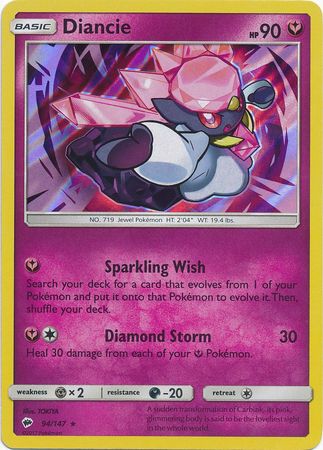 Diancie - 94/147 - Holo Rare available at 401 Games Canada