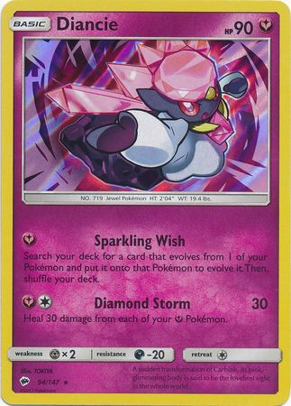 Diancie - 94/147 - Holo Rare available at 401 Games Canada