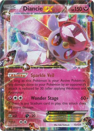 Diancie EX - 72/124 - Ultra Rare available at 401 Games Canada