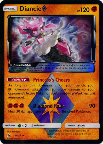 Diancie Prism Star - 74/131 - Holo Rare available at 401 Games Canada