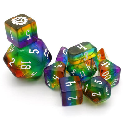 Dice Envy - 10 Piece - Rainbow available at 401 Games Canada