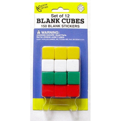 Dice Set - Koplow - Blank Dice - 12D6 w/ 150 Blank Stickers available at 401 Games Canada