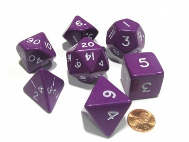 Dice Set - Koplow - Jumbo - 7 Piece - Tube - Purple/White available at 401 Games Canada