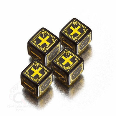 Dice Set - Q-Workshop - Fate Dice - Black/Yellow available at 401 Games Canada