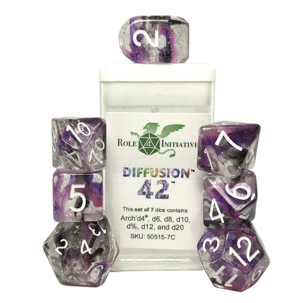 Dice Set - Role 4 Initiative - 7 Piece Set - Diffusion 42 available at 401 Games Canada